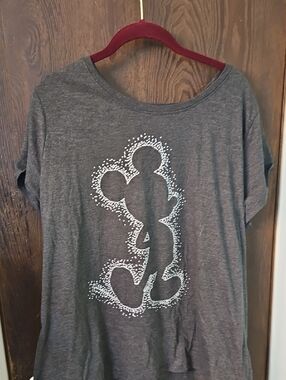 Disney Black Mickey Mouse Logo Tee